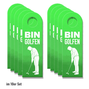 Bin Golfen oder bin wieder da Türhänger für Golfspieler