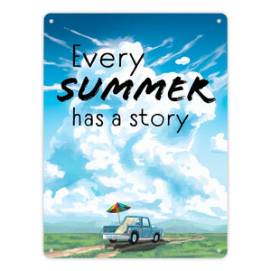 Every summer has a story Metallschild mit schöner Sommer Landschaft