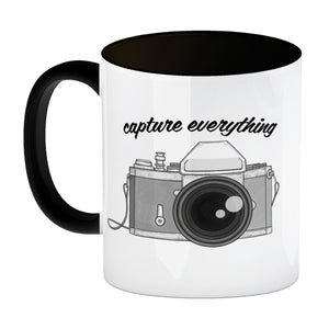 Capture everything Kaffeebecher mit Kamera Motiv für Fotografen