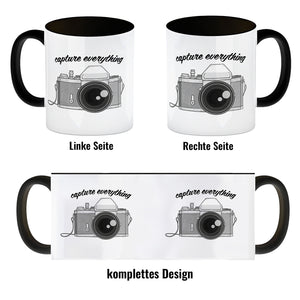 Capture everything Kaffeebecher mit Kamera Motiv für Fotografen