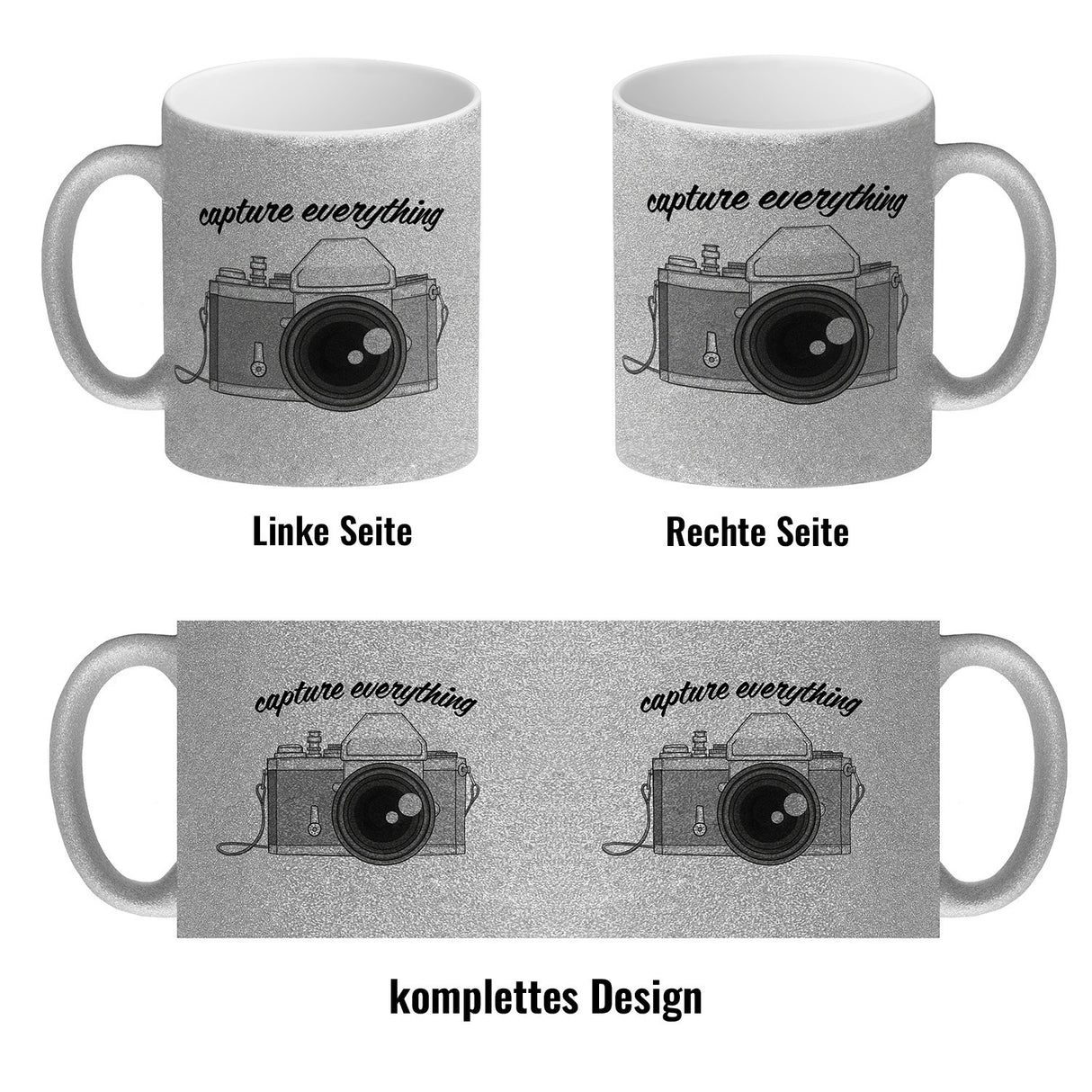 Capture everything Kaffeebecher mit Kamera Motiv für Fotografen