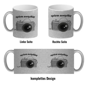 Capture everything Kaffeebecher mit Kamera Motiv für Fotografen