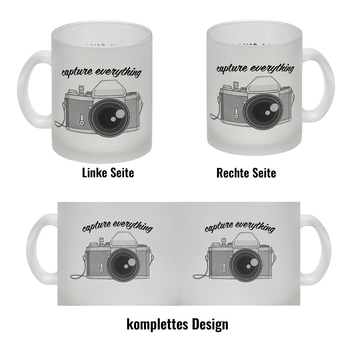 Capture everything Kaffeebecher mit Kamera Motiv für Fotografen