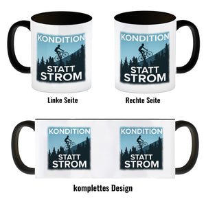 Kondition statt Strom Kaffeebecher für Fahrradfahrer