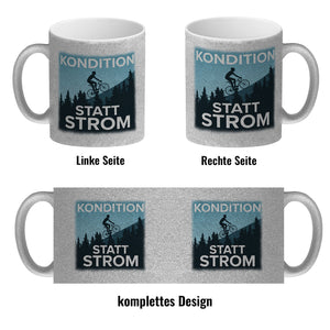 Kondition statt Strom Kaffeebecher für Fahrradfahrer