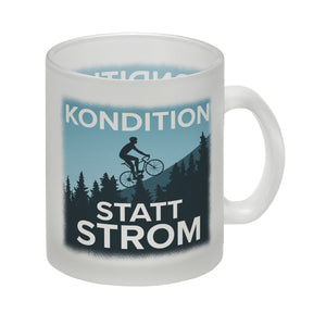 Kondition statt Strom Kaffeebecher für Fahrradfahrer