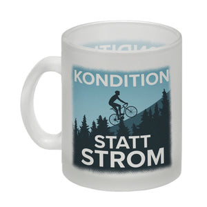Kondition statt Strom Kaffeebecher für Fahrradfahrer