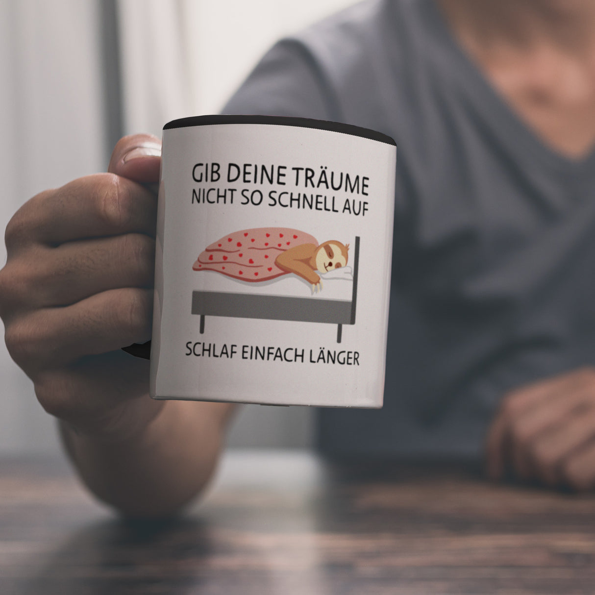 Gib deine Träume nicht so schnell auf… Faultier Kaffeebecher