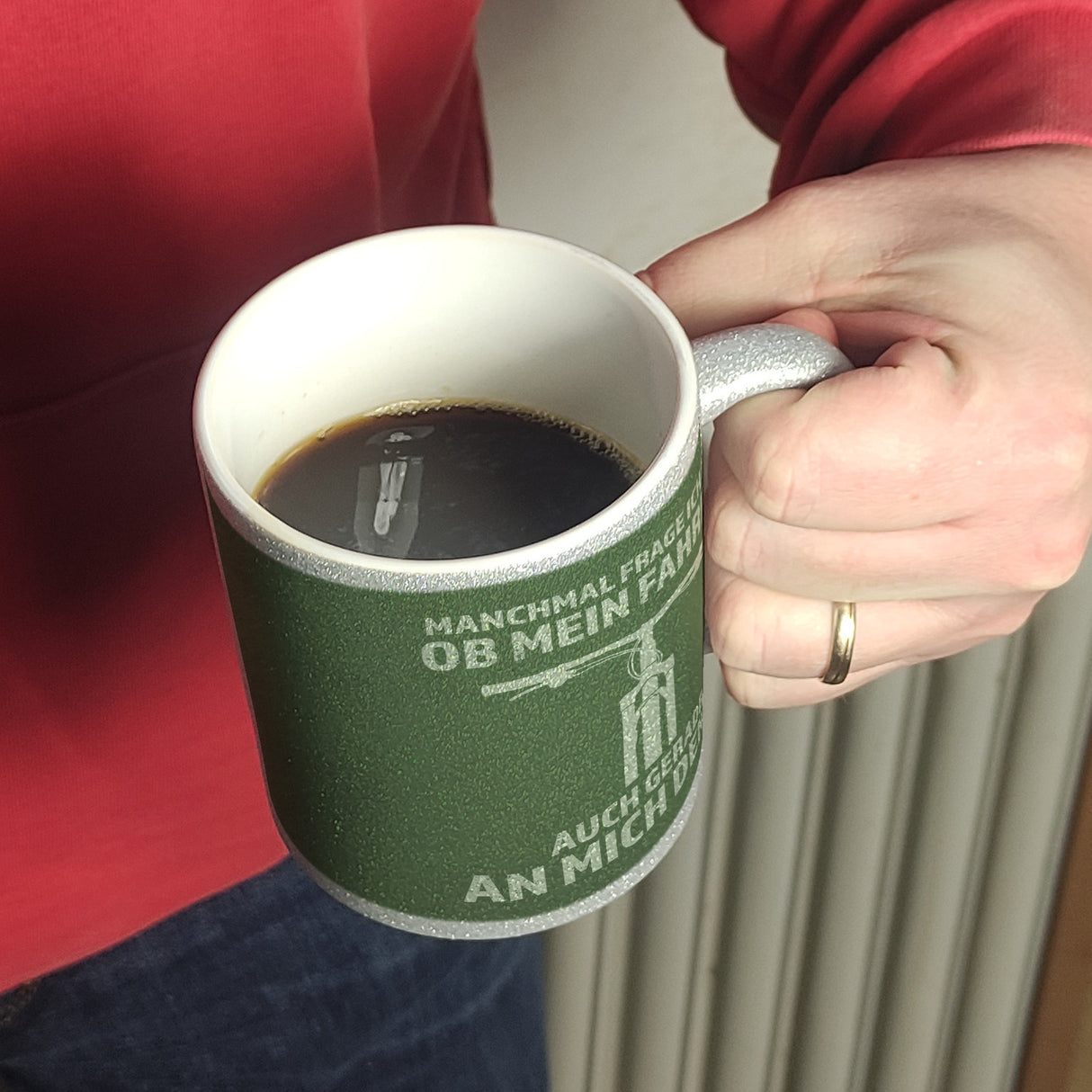 Manchmal frage ich mich ob mein Fahrrad auch gerade an mich denkt Kaffeebecher