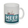 Meer geht immer Kaffeebecher mit Boot für Urlauber