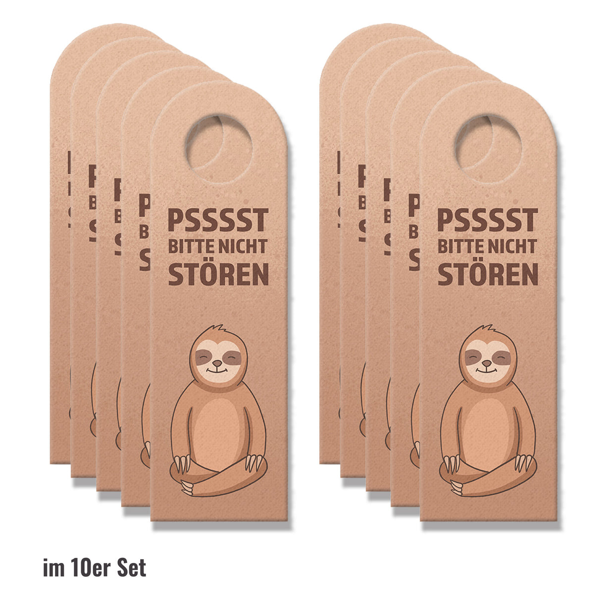 Psssst bitte nicht stören oder Komm rein Türhänger mit niedlichem Faultier