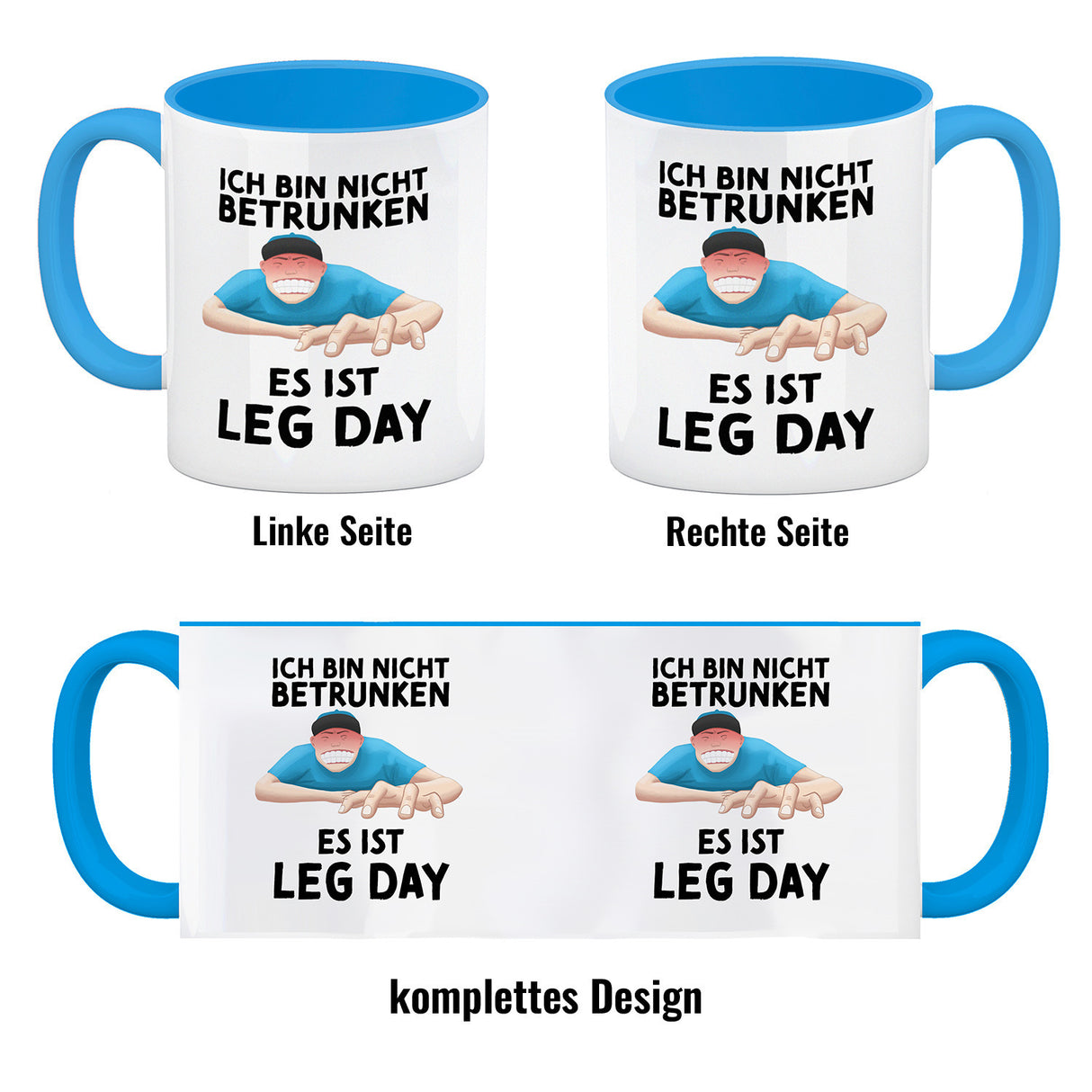Ich bin nicht betrunken - Es ist Leg Day Fitness Kaffeebecher