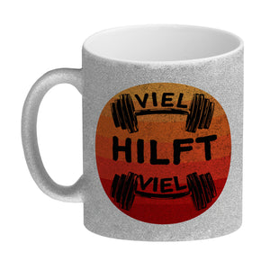 Viel hilft viel Fitness Kaffeebecher für Sportler