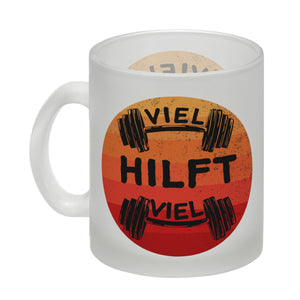 Viel hilft viel Fitness Kaffeebecher für Sportler