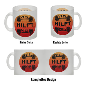 Viel hilft viel Fitness Kaffeebecher für Sportler