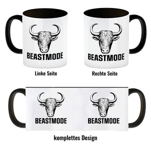 Beastmode Fitness Kaffeebecher mit Stier