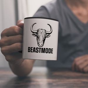 Beastmode Fitness Kaffeebecher mit Stier