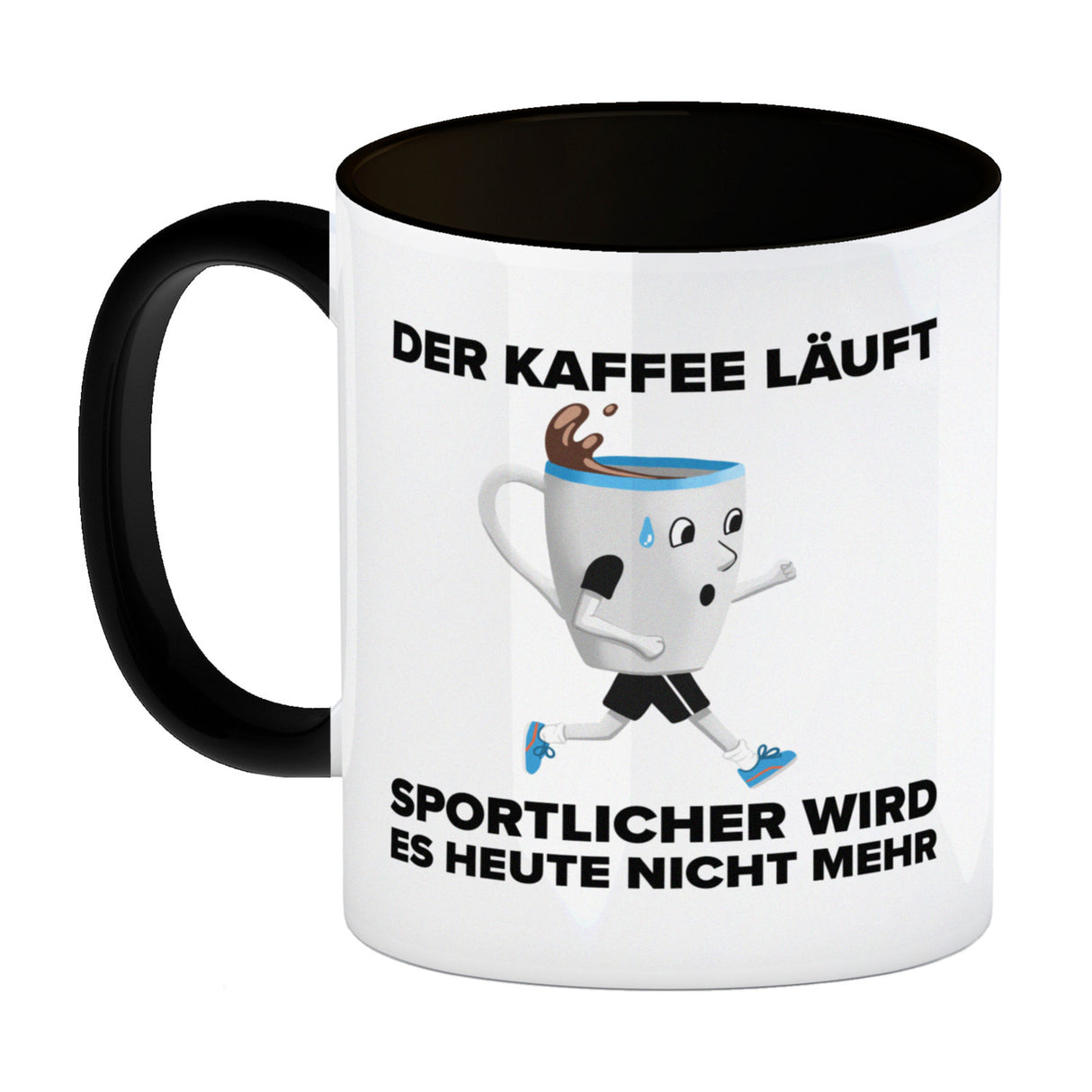 Der Kaffee läuft - sportlicher wird es nicht mehr - Sportmuffel Kaffeebecher