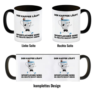 Der Kaffee läuft - sportlicher wird es nicht mehr - Sportmuffel Kaffeebecher