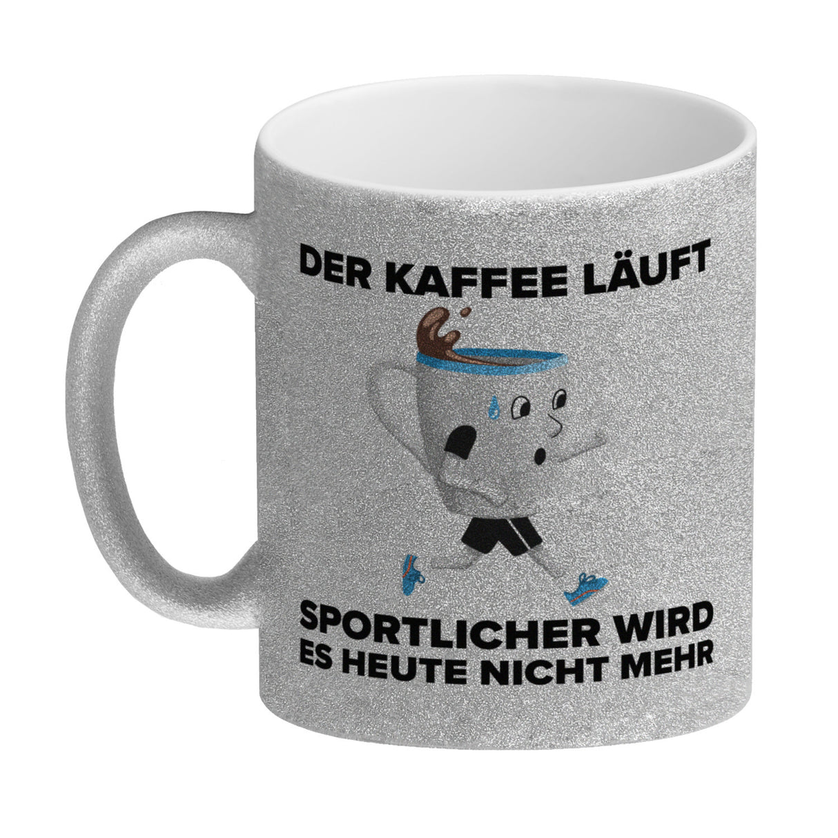 Der Kaffee läuft - sportlicher wird es nicht mehr - Sportmuffel Kaffeebecher