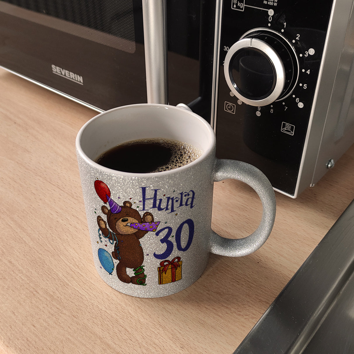 30. Geburtstag Kaffeebecher mit lustigem Spruch: Teddy