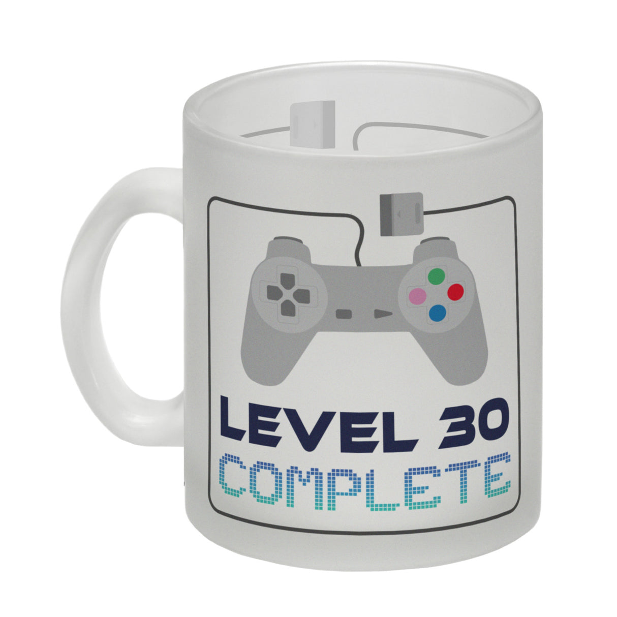 30. Geburtstag Kaffeebecher mit lustigem Spruch: Level 30