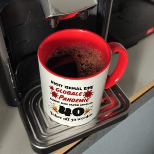40. Geburtstag Kaffeebecher mit lustigem Spruch: Pandemie