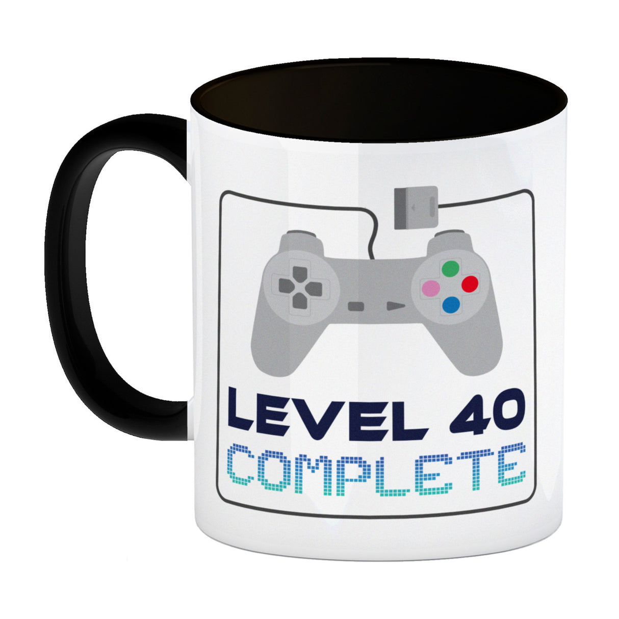 40. Geburtstag Kaffeebecher mit lustigem Spruch: Level 40