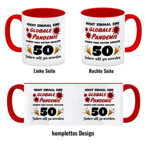 50. Geburtstag Kaffeebecher mit lustigem Spruch: Pandemie