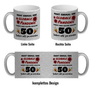 50. Geburtstag Kaffeebecher mit lustigem Spruch: Pandemie