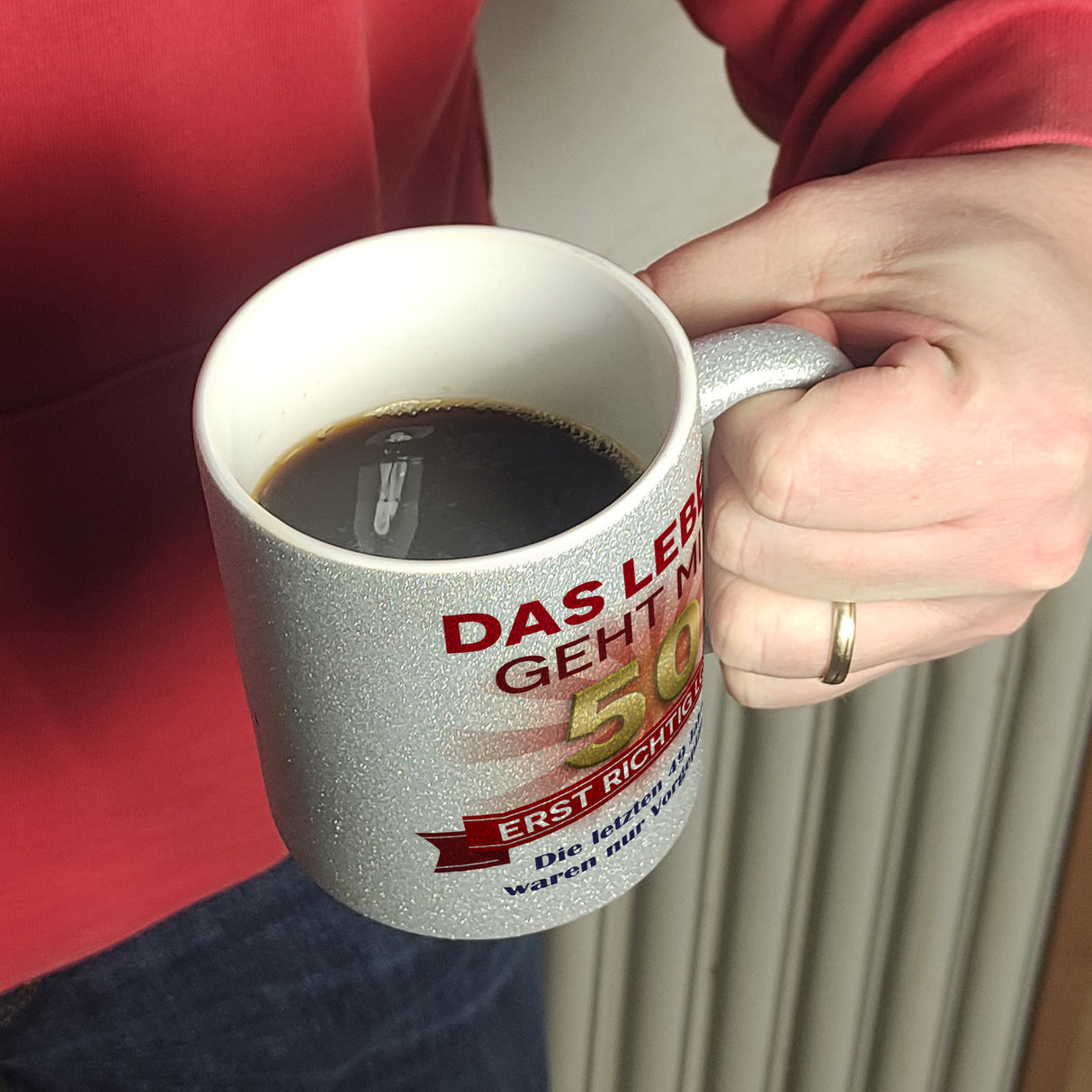 50. Geburtstag Kaffeebecher mit lustigem Spruch: Vorgeplänkel