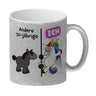 50. Geburtstag Kaffeebecher mit lustigem Spruch: Einhorn