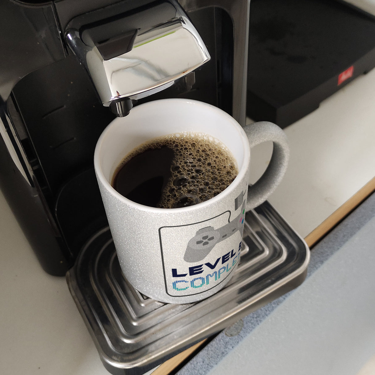 50. Geburtstag Kaffeebecher mit lustigem Spruch: Level 50