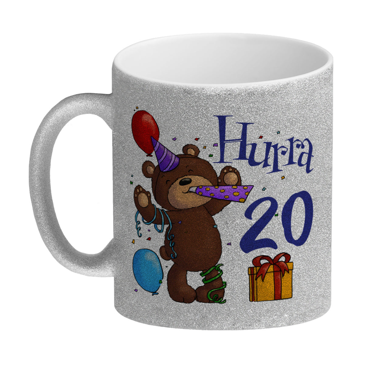20. Geburtstag Kaffeebecher mit lustigem Spruch: Teddy