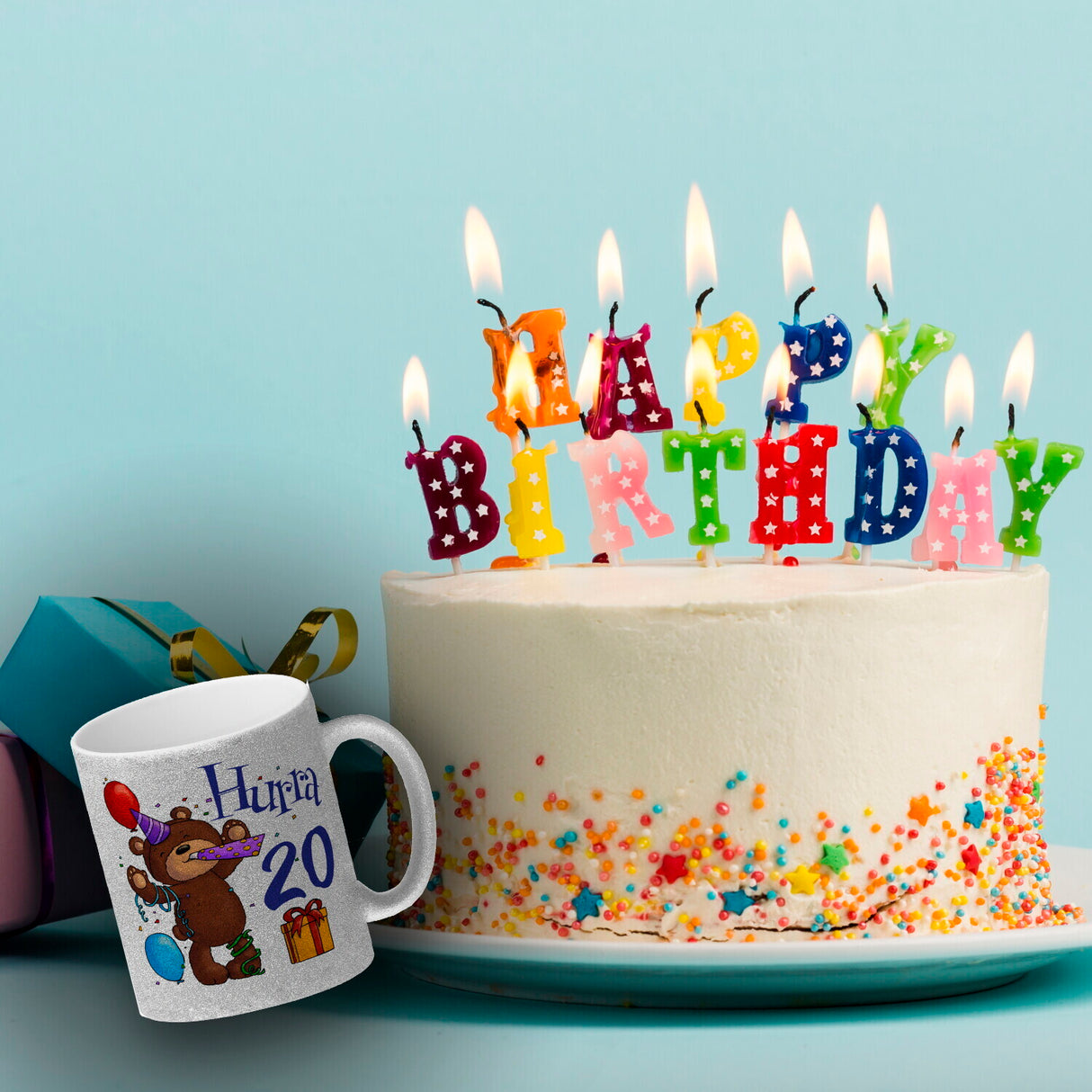 20. Geburtstag Kaffeebecher mit lustigem Spruch: Teddy