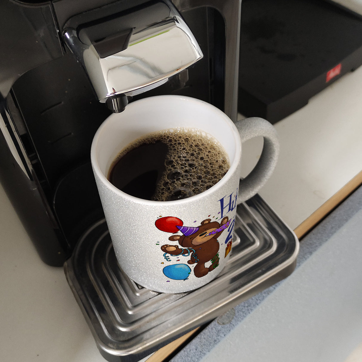 20. Geburtstag Kaffeebecher mit lustigem Spruch: Teddy