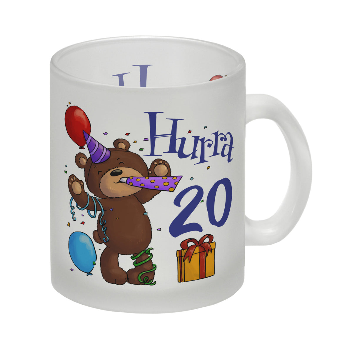 20. Geburtstag Kaffeebecher mit lustigem Spruch: Teddy