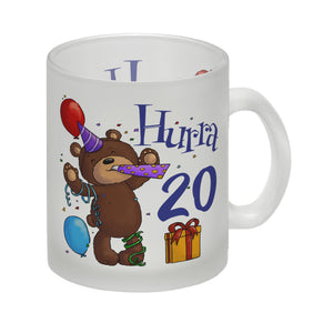 20. Geburtstag Kaffeebecher mit lustigem Spruch: Teddy