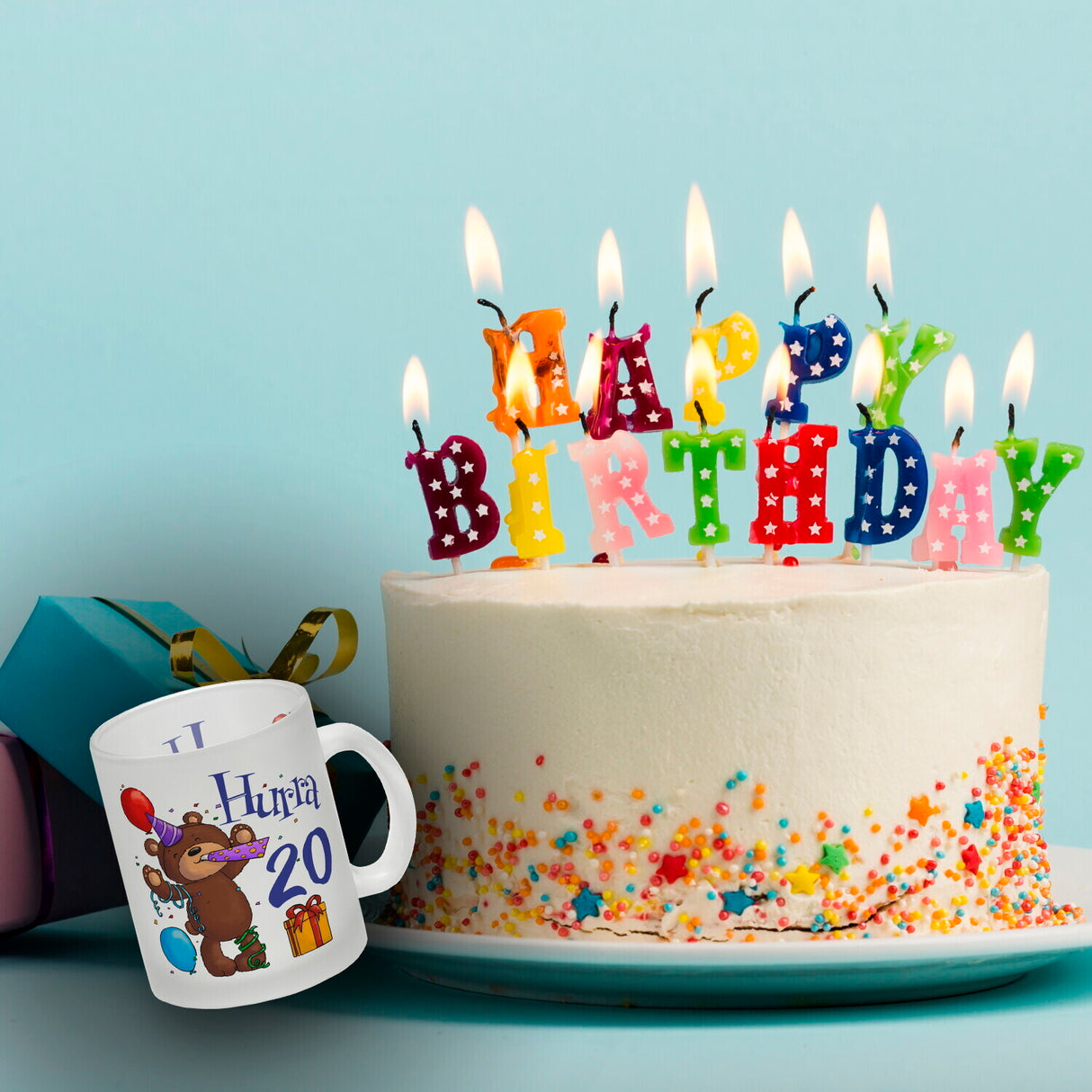 20. Geburtstag Kaffeebecher mit lustigem Spruch: Teddy