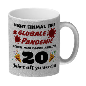 20. Geburtstag Kaffeebecher mit lustigem Spruch: Pandemie