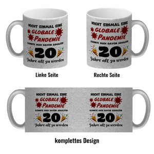 20. Geburtstag Kaffeebecher mit lustigem Spruch: Pandemie