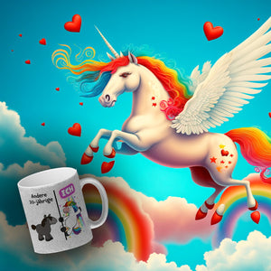20. Geburtstag Kaffeebecher mit lustigem Spruch: Einhorn