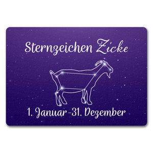 Sternzeichen Zicke Fußmatte mit Sternenhimmel