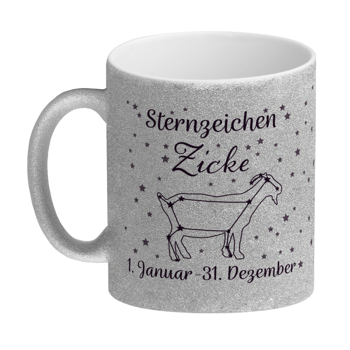 Sternzeichen Zicke Kaffeebecher mit Sternenhimmel