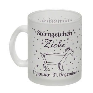 Sternzeichen Zicke Kaffeebecher mit Sternenhimmel