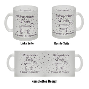 Sternzeichen Zicke Kaffeebecher mit Sternenhimmel