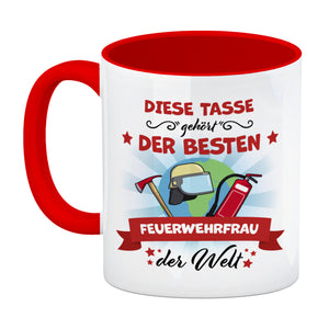 Beste Feuerwehrfrau der Welt Kaffeebecher