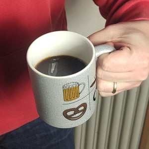 Bier, Wurst, Brezel, Repeat Kaffeebecher
