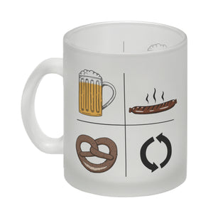 Bier, Wurst, Brezel, Repeat Kaffeebecher