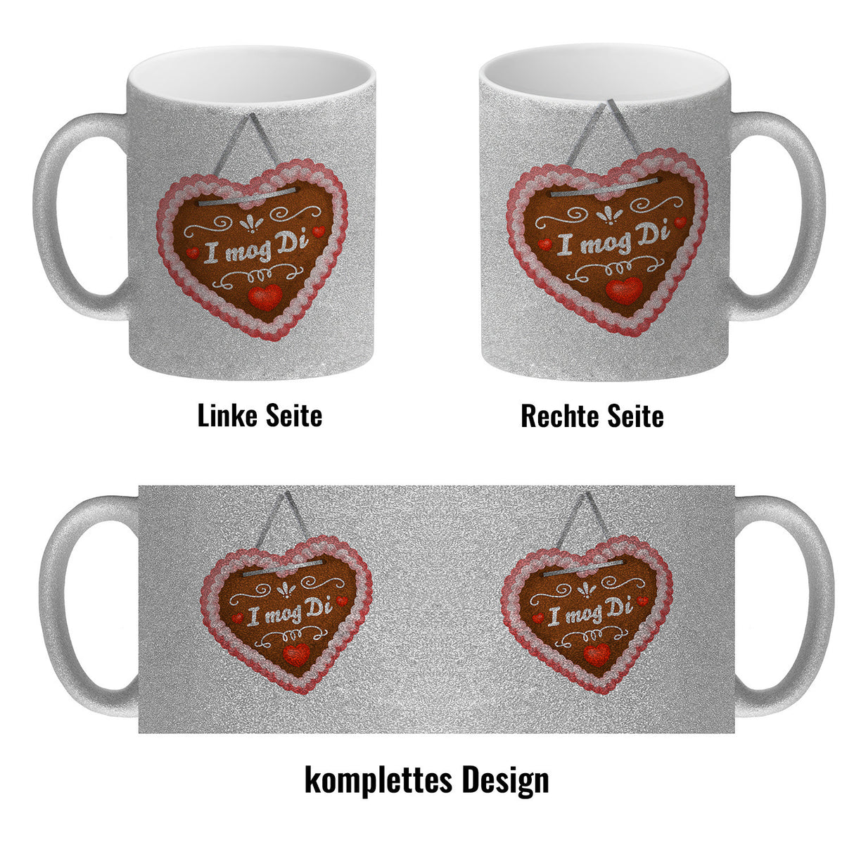I mog di Kaffeebecher mit Lebkuchenherz